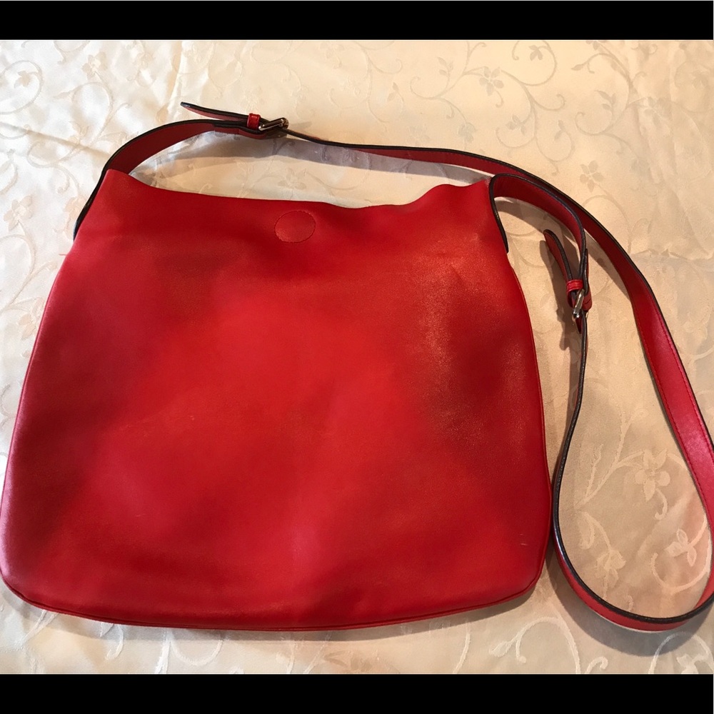 Red Leather Hobo Bag